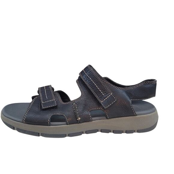 Clarks Brixby Shore Leather Sandals Men’s 12M Black EUC main image 8